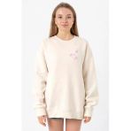 Blackpink Rose Signature Ekru Kadın 2İp Sweatshirt