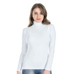 Blackruby Fashion Balıkçı Yaka Uzun Kol Kadın Tişört 245 Beyaz - L