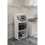 BlackSea Raflı Mutfak Dolabı,3 Bölme Mikrodalga Dolabı,Ergonomik Mutfak Tezgahı,115cm