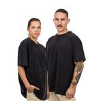 Blackskies Büyük Beden Basic Kısa Kollu Tişört | Sokak Giyim Lüks Uzun Kollu Tişört Erkek Kadın Uzun Gömlek Temel Stil, Siyah Vintage, XS