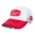 Blackskies® Race beyzbol şapkası, erkek, kadın, birinci sınıf kamyoncu şapkası, Snapback şemsiye, şapka, beyzbol şapkası, Kırmızı-beyaz-kırmızı, Tek Beden