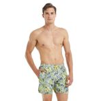 Blackspade 10034 Erkek Sarı Baskılı Şort Mayo