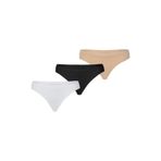 Blackspade 1574 Essential 3'lü Beyaz Ten Siyah Kadın Slip Külot