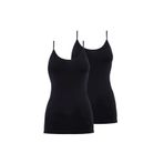 Blackspade 1591 Kadın İp Askılı 2'li Siyah Kadın Atlet