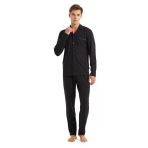 Blackspade 40571 Modal Uzun Kollu Önden Düğmeli Erkek Pijama Takımı