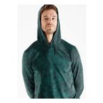 Blackspade 7579 Yeşil Melanj Kapüşonlu Baskılı Erkek Sweatshirt