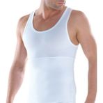 Blackspade 9209 Korseli Erkek Atlet Özel Tasarım Kıyafet Altından Belli Olmayan En Az Bir Beden Ince Görünüm Sağlar Body Form Sıkılaştırıcı Atlet - Beyaz