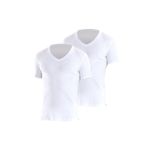 BLACKSPADE 9671 ERKEK TENDER COTTON 2 Lİ V YAKA KISA KOL BEYAZ T-SHİRT BEYAZ-950 S