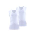 Blackspade Beyaz Pamuklu 2'li Paket Atlet, S, 9677, 950-WHITE+WHITE, Erkek