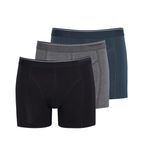 Blackspade Boxers erkek iç çamaşırı, 3'lü avantaj paketi, rahat dikişler ve teneke pamuk, erkek külotu, boxer şort, elastik bel, kısa külot, erkekler için, Siyah antrasit antrasit antrasit, S