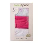 Blackspade Çok Renkli Kız Çocuk Baskılı Külot 42-1294-3 Pack Bri, Beyaz, 2-4 Yaş