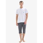 Blackspade Erkek Beyaz Kapri Pijama Takımı,%95 Viskon%5 Elastan, M Beden