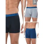 Blackspade Erkek Boxer 3'lü Paket Modern Basics 9473 - Gri Lacivert Siyah (Lacivert Bel Lastiği) - XL - Siyah - Lacivert