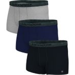 Blackspade Erkek Boxer 3'lü Paket Modern Basics 9473 - Gri Lacivert Siyah - Siyah - Lacivert