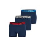 Blackspade Erkek Boxer, Lacivert, 3'lü Paket, S Beden