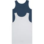 Blackspade Erkek Çocuk Atlet 2'li Paket 9396 - Beyaz Lacivert - 11 - 12 Yaş - Beyaz - Lacivert