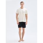Blackspade Erkek Şortlu Pijama Takımı,%100 Viskon, Bej, XL