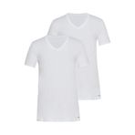 Blackspade Erkek Tender Cotton 2'li V Yaka Kısa Kol Beyaz T-shirt C1T7N6O9 BEYAZ-950 S