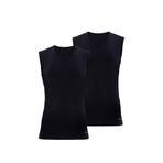 Blackspade Erkek Tender Cotton 2'li V Yaka Siyah Atlet 9677 SİYAH S