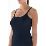 Blackspade Kadın %96 Organik Pamuk ( Cotton ) Ribana Fine Atlet - Siyah - 2XL