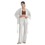 Blackspade Kadın Kimonolu Bej Pijama Takımı C2T0N4O06- BEJ L-XL