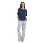 Blackspade Kadın Kısa Kol Lacivert Lenzing Micro Modal Pijama Takımı C2T7N3O15 LACİVERT XXL