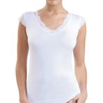 Blackspade Kadın Modal Elastan T-Shirt 1348 - Beyaz - 2XL