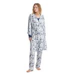Blackspade Kadın Uzun Kol V Yaka Lacivert Pijama & Sabahlık Takım 51224-51227 LACİVERT S