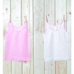 Blackspade Kız Çocuk Atlet 2li Paket 1297 - Pembe Beyaz - Renkli - 7 - 8 Yaş