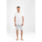 Blackspade Modal Erkek V Yaka T-shirt - Beyaz
