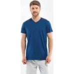 Blackspade Modal Erkek V Yaka T-Shirt - Mavi