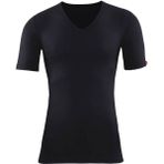 Blackspade Unisex V Yaka Kısa Kol Siyah Termal 1263 Erkek Üst Yüksek İzolasyonlu Malzeme