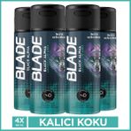 Blade Black Alpha Erkek Alüminyumsuz Deodorant 4x150 Ml Hızlı Kurur,Leke Bırakmaz