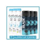 Blade Cool Fresh Erkek Deodorant 3x150 Ml & Emotion Ocean Fresh Kadın Deodorant 3x150 Ml