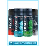 Blade Erkek Deodorant 4x150 Ml (Cool,Mountain,Self Confidence,Green Dream) Hızlı Kurur,Leke Bırakmaz