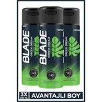 Blade Green Dream Erkek Alüminyumsuz Deodorant 3x200 Ml Hızlı Kurur,Leke Bırakmaz