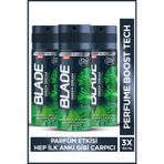 Blade Green Dream Erkek Alüminyumsuz Deodorant Body Spray 3x150ml Hızlı Kurur,Leke Bırakmaz