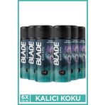 Blade Hero Selection Serisi Black Alpha Erkek Alüminyumsuz Deodorant 6x150 Ml Hızlı Kurur, Leke Bırakmaz