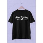 Blah Dodgers Baskılı Bisiklet Yaka Erkek Tişört - XS - Beyaz