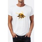 Blah Sting Like A Bee Arı Bisiklet Yaka Erkek Tişört - XXL - Beyaz