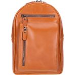 Blake Tan Luxe Deri Çapraz Unisex Sırt Çantası - 20 x 31 x 8 cm - Taba - Açık Kahverengi