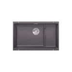 BLANCO SUBLINE 700-U Literevel | Granit evye SILGRANIT kaya grisi | Montaj türü: Tezgah altı | 80 cm genişliğinde alt dolaplar için | Tek kesim ve sadece bir kez monte edilmiş