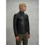 Blauer Siyah Erkek Dik Yaka Standart Deri Ceket 25WBLUL02318-999 Rıpley - 2XL