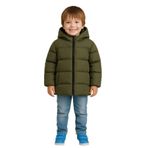 blayn jeans Erkek Çocuk Kapşonlu Montİçi Polarlı Su Ve Rüzgara Dayanıklı Haki 6-7 Yaş