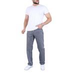 blayn jeans Erkek Gri Baggy Kot Pantolon - Geniş Kalıp Günlük Rahat Denim Jean Liver Gri 32