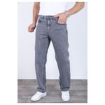blayn jeans Erkek Gri Baggy Kot Pantolon - Geniş Kalıp Günlük Rahat Denim Jean