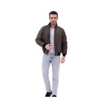 blayn jeans Erkek Kahverengi Mevsimlik Mont – Dik Yaka, Fermuarlı, Hafif Bomber Ceket Kahverengi 2XL