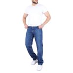 blayn jeans Erkek Kobalt Mavi Baggy Kot Pantolon - Geniş Kalıp Günlük Rahat Denim Jean Kobalt Mavi 32