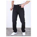 blayn jeans Erkek Mat Siyah Baggy Kot Pantolon - Geniş Kalıp Günlük Rahat Denim Jean Mat Siyah 30