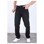 blayn jeans Erkek Mat Siyah Baggy Kot Pantolon - Geniş Kalıp Günlük Rahat Denim Jean